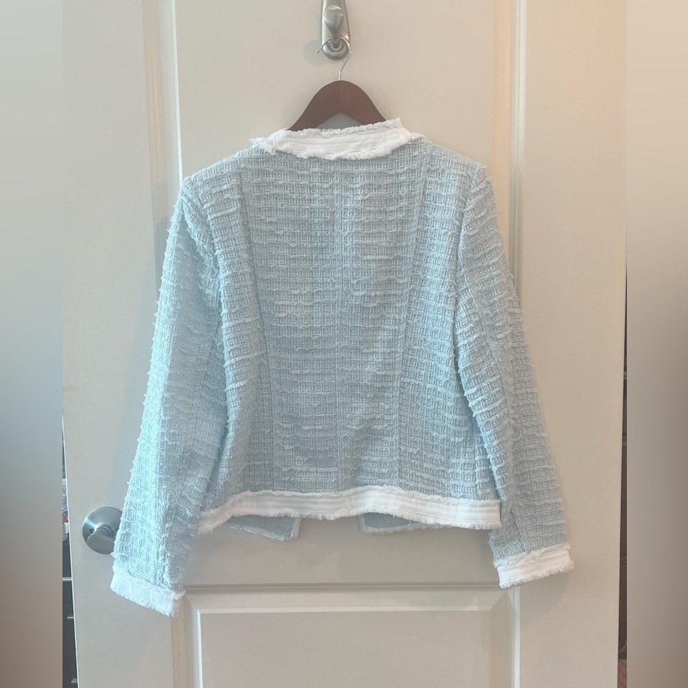 L'AGENCE Agnes Tweed Denim Jacket NWT - Picture 8 of 16